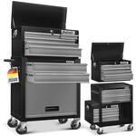 MASKO&reg; Werkstattwagen inkl. Koffer - 9 F&auml;cher Abschlie&szlig;bar Massives Metall,