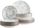 M&auml;ser Teller Set, Porzellan Olive T&uuml;rkis