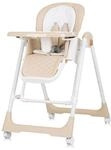 Chipolino Kinderhochstuhl 2 in 1 Milk Shake, verstellbar, Babyschaukel, R&auml;der beige