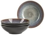 M&auml;ser Suppenteller-Set, Steinzeug Teona Blau, Braun, Gr&uuml;n, Schwarz
