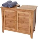 Waschbeckenunterschrank MCW-B18, Badezimmer Badschrank, Bambus ~ 60x67x30cm