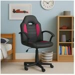 HTI-Living Schreibtischstuhl h&ouml;henverstellbar Daytona Junior Anthrazit-Pink