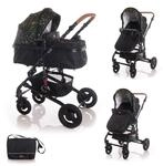 Lorelli Kinderwagen Alba 2 in 1 Sportsitz Babywanne Gummireifen, einstellbar in