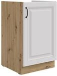 Sp&uuml;lenschrank 50 cm Stilo Wei&szlig; + Eiche Artisan K&uuml;chenzeile K&uuml;chenblock K&uuml;che