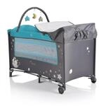 Moni Reisebett Sleepy Rollen, Wickelauflage, Matratze, Spielbogen, Seiteneingang grau