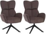2er-Set Esszimmerstuhl MCW-Q54, Relaxstuhl Loungestuhl Polsterstuhl, drehbar...