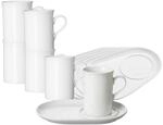 Ritzenhoff & Breker Kaffeebecher mit Unterteller Bianco 300 ml 6er Set