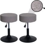 2er-Set Hocker MCW-C22, Sitzhocker Schminkhocker, h&ouml;henverstellbar drehbar &Oslash; 37cm