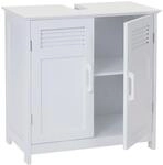 Waschbeckenunterschrank MCW-A85, Badschrank 60x60x30cm ~ wei&szlig;