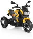 Moni Kinder Elektromotorrad Colombo Scheinwerfer, zwei Motoren, MP3, bis 7 km/h gelb