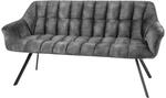 riess-ambiente Sitzbank PAPILLON - 165cm champagner beige mit Lehnen schwarzes