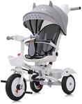 Chipolino Tricycle Futuro 2 in 1 faltbar, Becherhalter, Musik, Licht, PU-R&auml;der grau