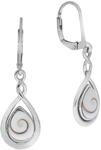 Zeeme Pearls Ohrringe Silber 925 rhodiniert mit wei&szlig;er Muschel 35mm lang