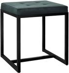 CLP Sitzhocker Barci I Moderner Hocker Hochwertiger Polsterhocker mit schwarz