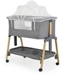 Cangaroo Babybett, Beistellbett Adoro, verstellbar, Matratze, Moskitonetz,...