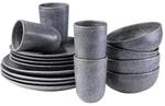 Gipfelst&uuml;ck Geschirr-Set, Steinzeug Moos'N'Stein