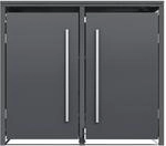 Westmann M&uuml;lltonnenbox Pedura 2 2x 240L mit Fu&szlig;pedal Anthrazit ...