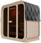 ARTSAUNA&reg; Cube Fasssauna Fjora M Natur - Panorama-Sicherheitsglas Front,...
