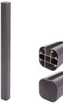 Alu-Pfosten Savoie-WPC-Zaun, Pfeiler Pfahl, Stecksystem ~ 98cm, grau