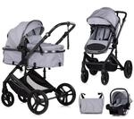 Chipolino Kinderwagen 3 in 1 Amore Babyschale Adapter Wickeltasche Fu&szlig;abdeckung