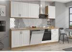 K&uuml;che Stilo Wei&szlig; + Eiche Artisan 250 cm K&uuml;chenzeile K&uuml;chenblock Einbauk&uuml;che