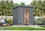 Karibu Saunahaus 38mm Melo 2 Ofen 9 kW integr. Strg terragrau