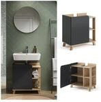 Vicco Waschbeckenunterschrank Karen Sonoma Anthrazit 60 x 65 cm T&uuml;r offene F&auml;cher