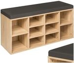 tectake&reg; Schuhschrank, f&uuml;r 10 Paar Schuhe, 2 verstellbare Zwischenb&ouml;den, 103,5 x