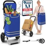 ELONEO Einkaufstrolley klappbar, Einkaufswagen mit K&uuml;hlfach, 3in1 Trolley,...