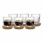 Leonardo Espressogl&auml;ser mit Untersetzer Gocce 60 ml 6er Set