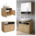 Vicco Waschtischunterschrank Waschbeckenunterschrank Beatrice Eiche Anthrazit modern