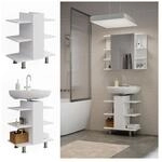 Vicco Waschbeckenunterschrank Fynn Wei&szlig; 60 x 70 cm mit 6 Ablagen