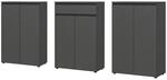 B&uuml;ro-Set "Stuttgart" 3-teilig Soft-Close Graphit 273x120cm
