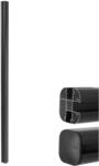 Alu-Pfosten Savoie-WPC-Zaun, Pfeiler Pfahl, Stecksystem ~ 240cm, anthrazit