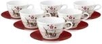 Seltmann Weiden Milchkaffeetassen mit Untertassen Life Christmas 370 ml 6er Set