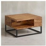 KADIMA DESIGN Sofatisch, Sheeshamholz, Staufach, 60x60x34,5 cm,...