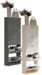 VCM Holz Regal Kipper Schuhregal Schuhschrank Schuhkipper 5 Klappen Halom XL