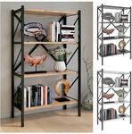 VCM Holz Metall Aufbewahrung Stand Regal B&uuml;cherregal Deko B&uuml;cher Standregal Insasi