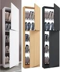 VCM Holz Schuhschrank Ma&szlig;e: H. 180 x B. 50 x T. 17 cm 2 Dreht&uuml;ren - Fulisa XL