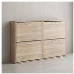 KADIMA DESIGN Schuhschrank NIDDA Holz: Zeitloses Design, gro&szlig;e Ablagefl&auml;che, 4