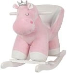 Kikkaboo Schaukeltier Hippo mit Sitz, Holzgriffe, Pl&uuml;sch, Holzkufen,...