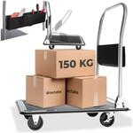 tectake&reg; Plattformwagen, klappbarer Handgriff mit Aufbewahrungsfach, rutschfeste