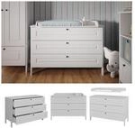 Vitalispa Wickelkommode Ajaton Wei&szlig; 133 x 98,4 mit 3 Schubladen