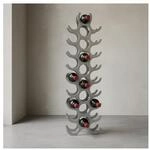KADIMA DESIGN Weinregal Flammen aus Aluminium, 27 Flaschen, 98x31x14cm, Modernes