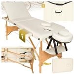 tectake&reg; 3 Zonen Massageliege, Breite 60 cm, Polsterung 5 cm, mit Holzgestell,...