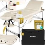 tectake&reg; 3 Zonen Massageliege, Breite 70 cm, Polsterung 5 cm, mit Aluminiumgestell,