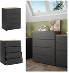 Vicco Sideboard Betti Anthrazit Sonoma 80 x 102 cm 4 Schubladen