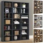 VCM Holz CD DVD Standregal B&uuml;cherregal Medienregal Raumteiler Deko Regal Megosa M