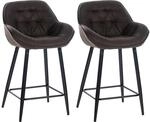CLP 2er Set Barhocker Gibson - Tresenstuhl Mit Fu&szlig;st&uuml;tze - 2 x Tresenhocker