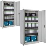 tectake&reg; Aktenschrank, aus pulverbeschichtetem Stahl, 4 h&ouml;henverstellbare